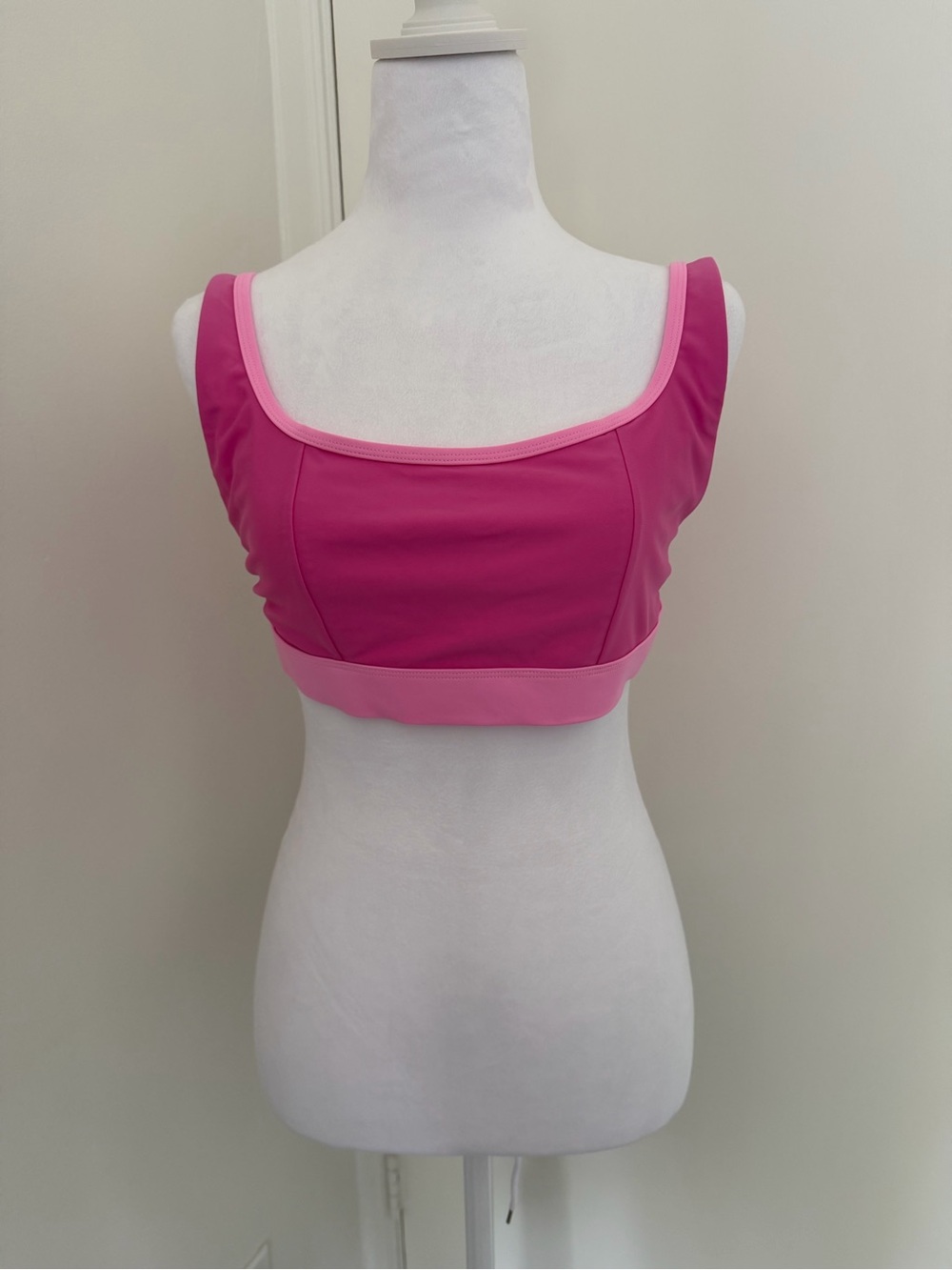 Women’s Pink Square Neck Bikini Top
